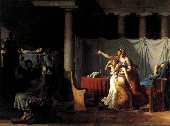 Jacques-Louis  David The Lictors Returning to Brutus the Bodies of his Sons Germany oil painting art